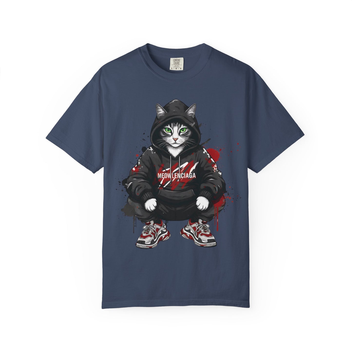 Meowlenciaga Cat Graphic T-Shirt | Streetwear Hoodie Cat Illustration