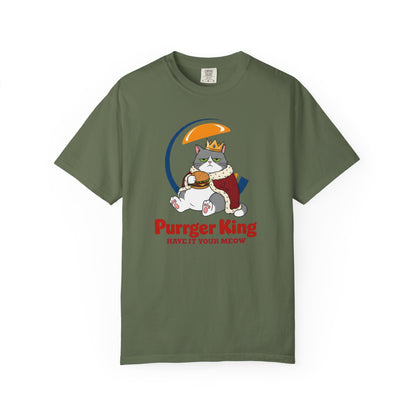 Purrger King Parody T-Shirt  'Have It Your Meow' Cat Royalty Graphic Tee