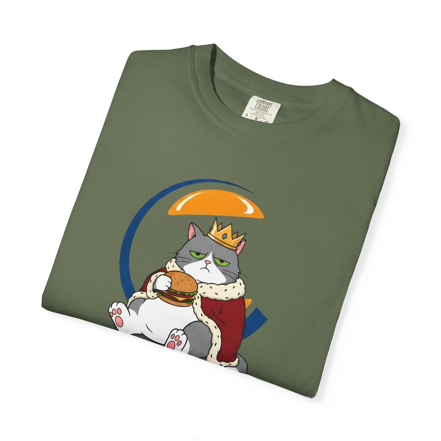 Purrger King Parody T-Shirt  'Have It Your Meow' Cat Royalty Graphic Tee