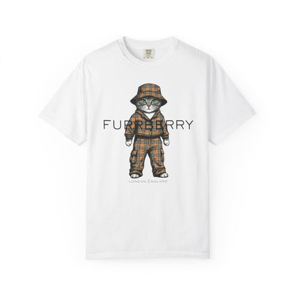 Furrberry Cat in Trench Coat T-Shirt | Cute Fashion Kitty Tee