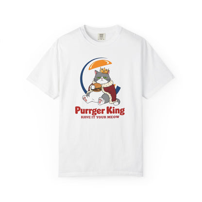 Purrger King Parody T-Shirt  'Have It Your Meow' Cat Royalty Graphic Tee