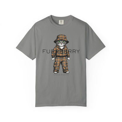 Furrberry Cat in Trench Coat T-Shirt | Cute Fashion Kitty Tee