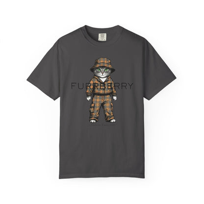 Furrberry Cat in Trench Coat T-Shirt | Cute Fashion Kitty Tee