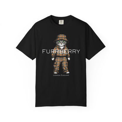 Furrberry Cat in Trench Coat T-Shirt | Cute Fashion Kitty Tee