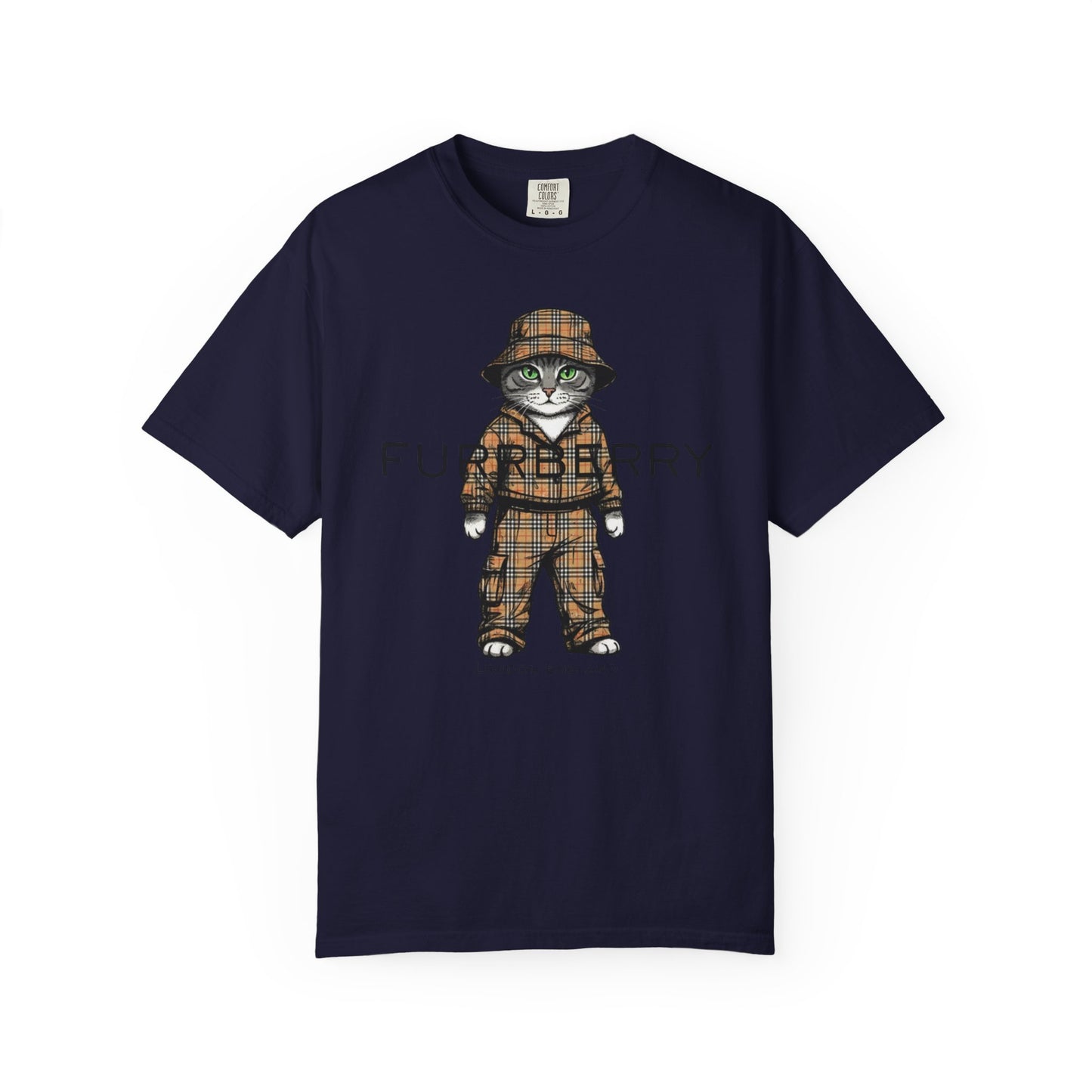 Furrberry Cat in Trench Coat T-Shirt | Cute Fashion Kitty Tee