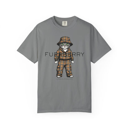 Furrberry Cat in Trench Coat T-Shirt | Cute Fashion Kitty Tee