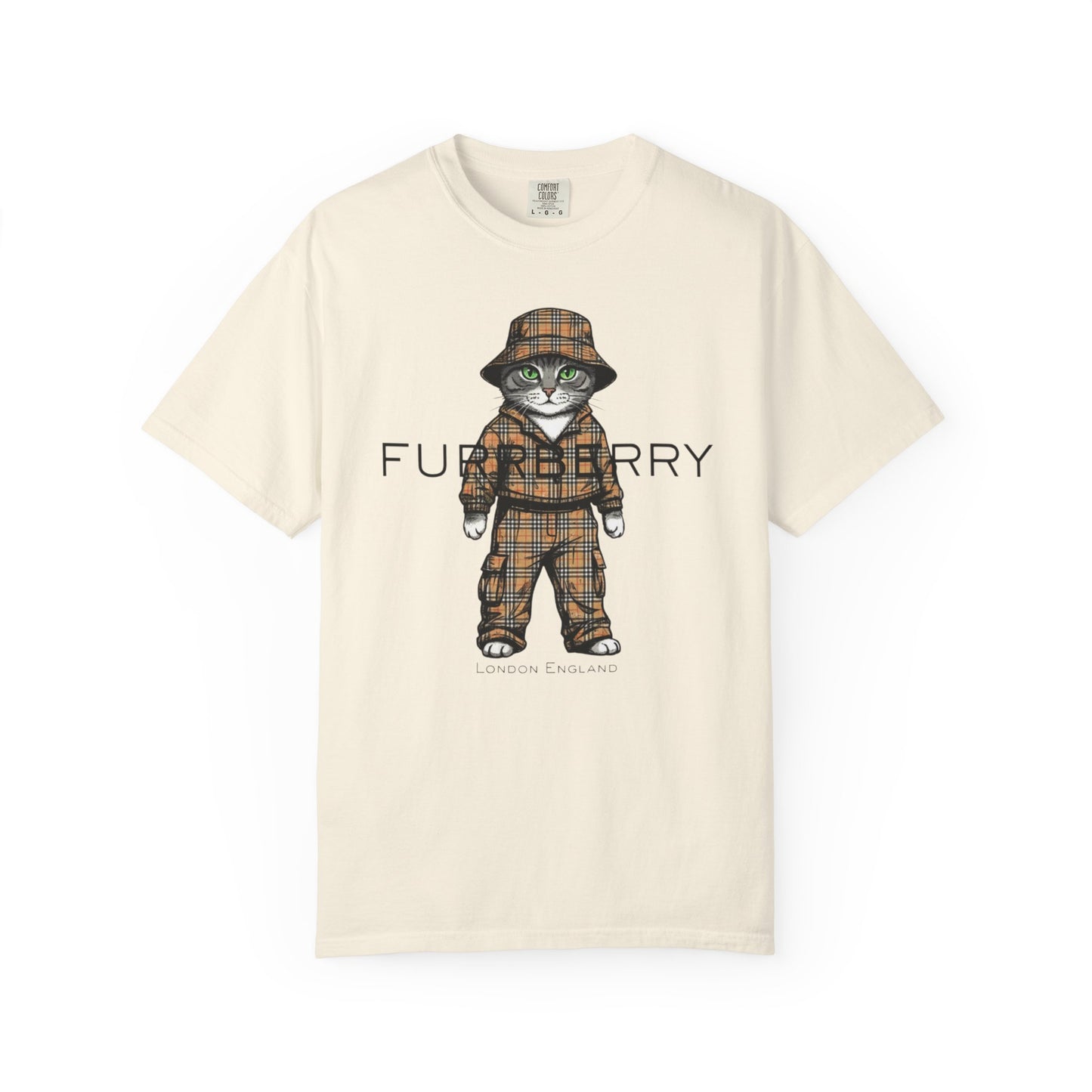 Furrberry Cat in Trench Coat T-Shirt | Cute Fashion Kitty Tee