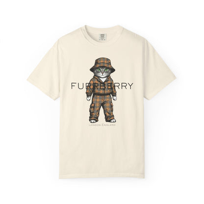 Furrberry Cat in Trench Coat T-Shirt | Cute Fashion Kitty Tee