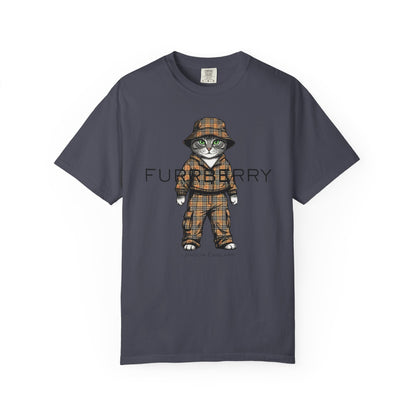 Furrberry Cat in Trench Coat T-Shirt | Cute Fashion Kitty Tee