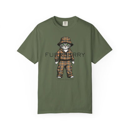 Furrberry Cat in Trench Coat T-Shirt | Cute Fashion Kitty Tee