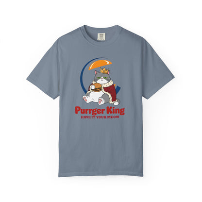 Purrger King Parody T-Shirt  'Have It Your Meow' Cat Royalty Graphic Tee